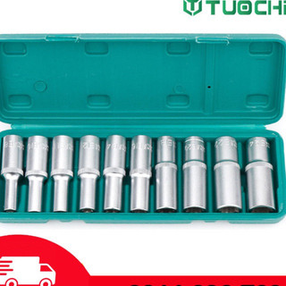 Bộ Khẩu E 1/2 Dài, 10 Chi Tiết E8-E24, Siêu Cứng, Độ Bền Cao