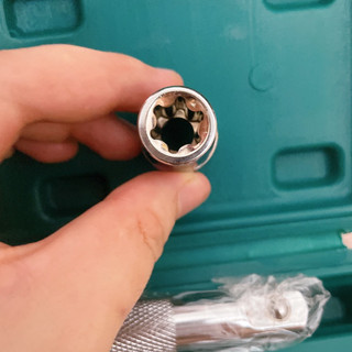 Bộ khẩu tuýp E 10 chi tiết cỡ lắp khẩu 1/2" KÈM tay vặn, E8-E24