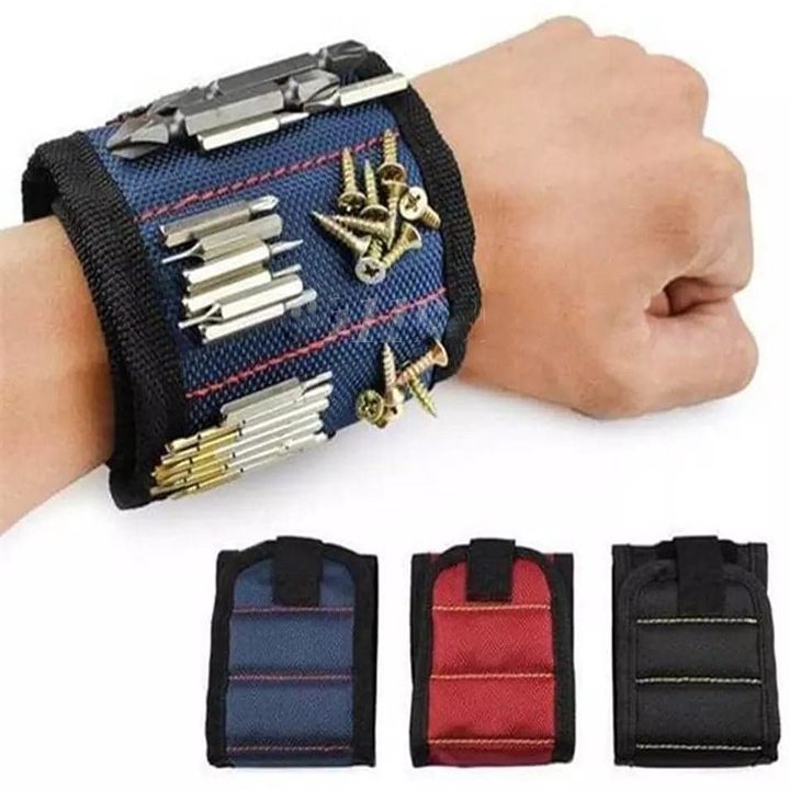 Băng đai nam châm đeo tay giữ đinh ốc vít phiên bản nâng cấp 15 viên nam châm , vòng tay nam châm cho thợ