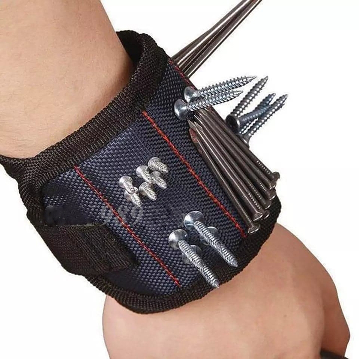 Băng đai nam châm đeo tay giữ đinh ốc vít phiên bản nâng cấp 15 viên nam châm , vòng tay nam châm cho thợ