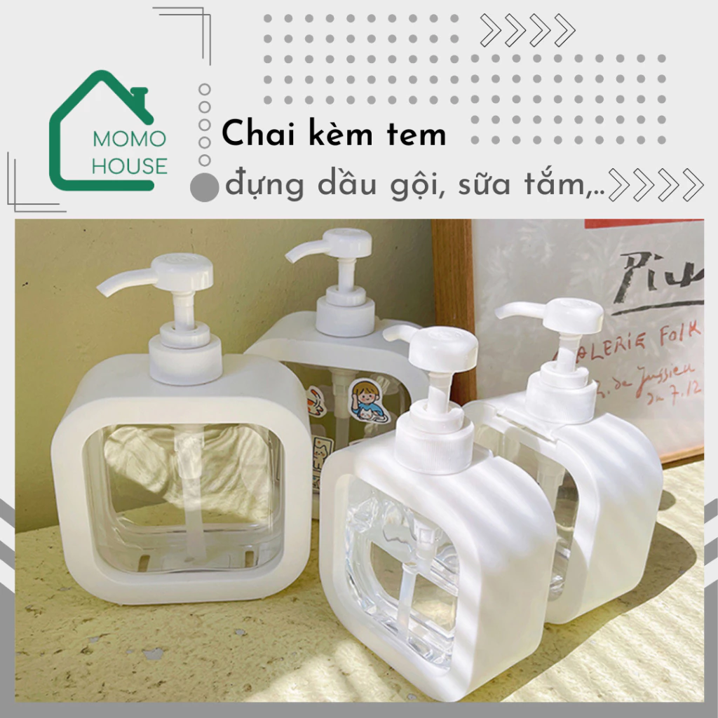 Chai Chiết Dầu Gội Sữa Tắm Trong Suốt, Hộp Đựng Nước Rửa Tay, Nước Rửa Bát Đa Năng, Chai Đựng Dầu Gội, Lọ Đựng Sữa... — bếp nhà mình