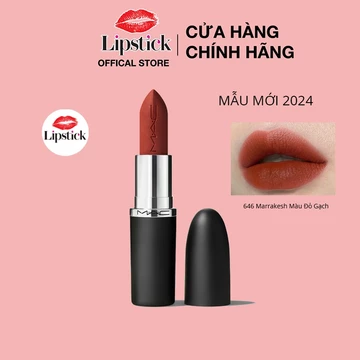 Son M·A·Cximal Silky Matte Lipstick 3.5g - 646 Đỏ Gạch