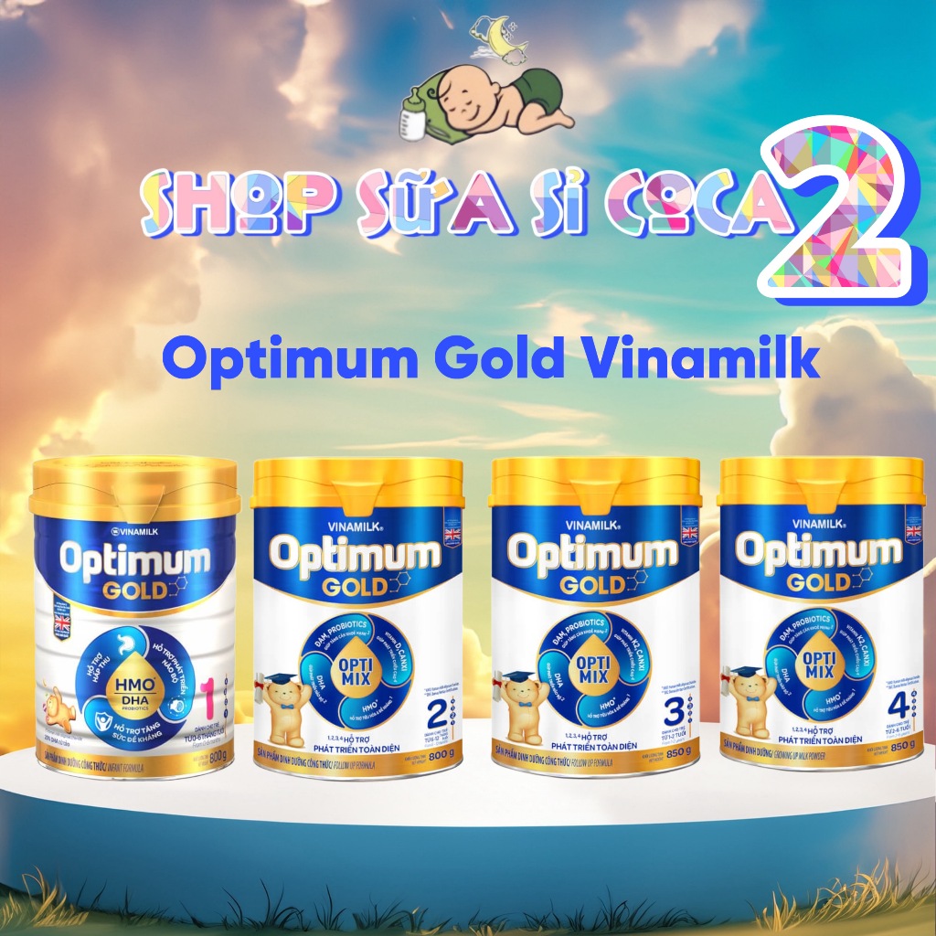 Sữa bột Vinamilk Optimum Gold số 1,2,3,4 800gr và 1.4kg | Shopee Việt Nam