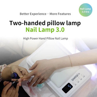 Máy hơ gel SNRQI T8 72W 60 bóng LED/UV làm hơ khô móng nails - Máy hơ 2 tay khoang rộng, có đệm kê tay