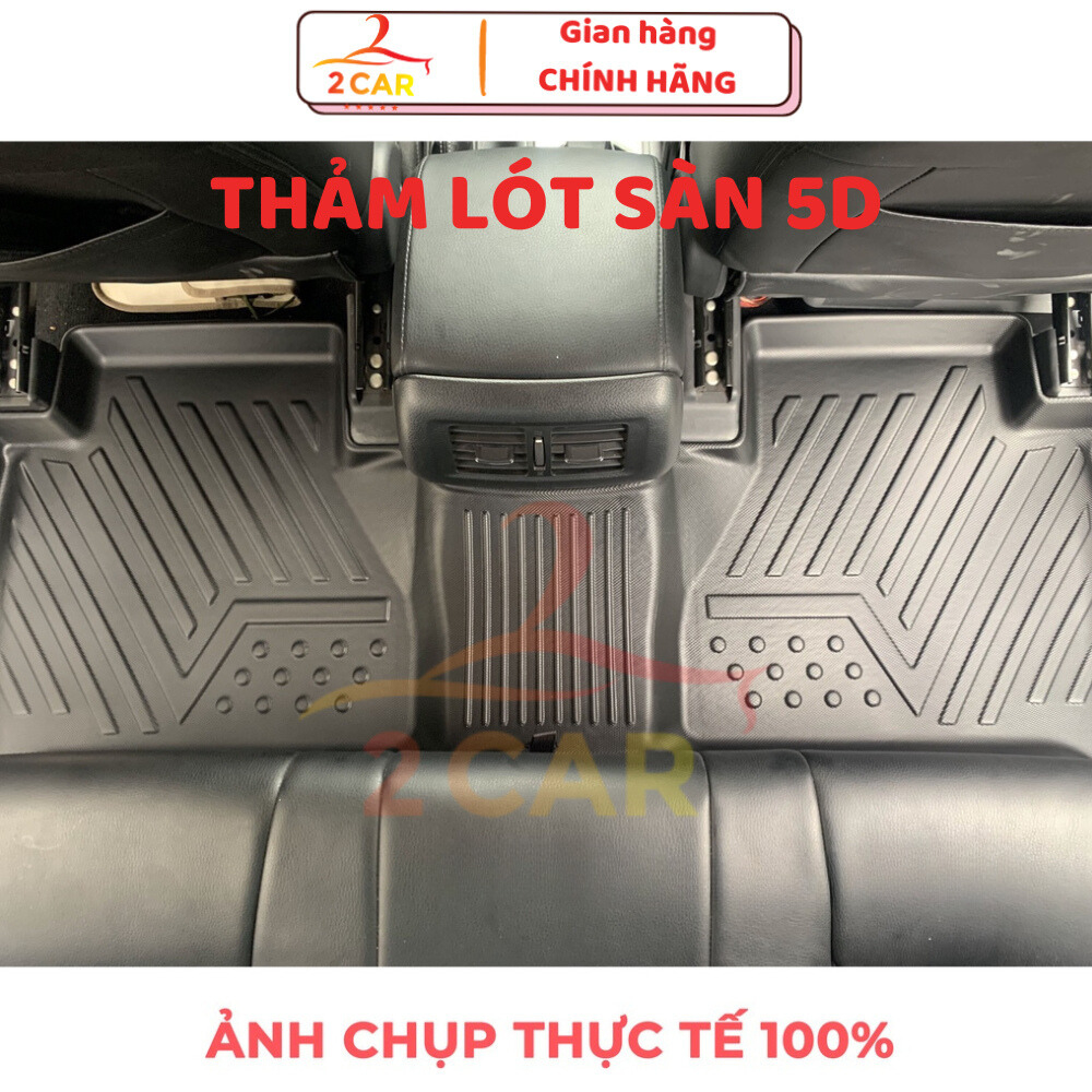 Thảm lót sàn NHỰA 5D xe Toyota Fortuner đời 2006- 2017-2023, 2024, 2025 - Hàng TPE TRÀN VIỀN đúc nguyên khối dành cho xe