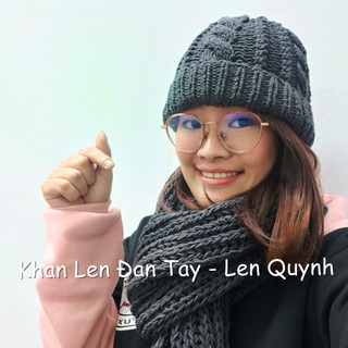 Khăn len đan tay - Kiểu đan cốt ăng lê phù hợp cho cả nam và nữ - Quà tặng handmade - chất len milk cotton