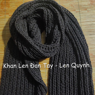 Khăn len đan tay - Kiểu đan cốt ăng lê phù hợp cho cả nam và nữ - Quà tặng handmade - chất len milk cotton