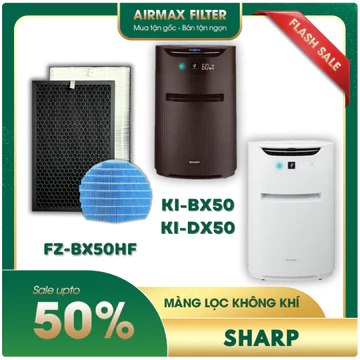 Màng lọc không khí Sharp: KI-BX50, KI-DX50,...Màng lọc Hepa, màng than hoạt tính, màng bù ẩm