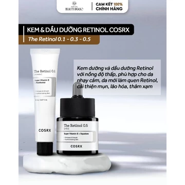 Kem dưỡng và dầu dưỡng COSRX THE RETINOL nồng độ 0.1 - 0.3 - 0.5