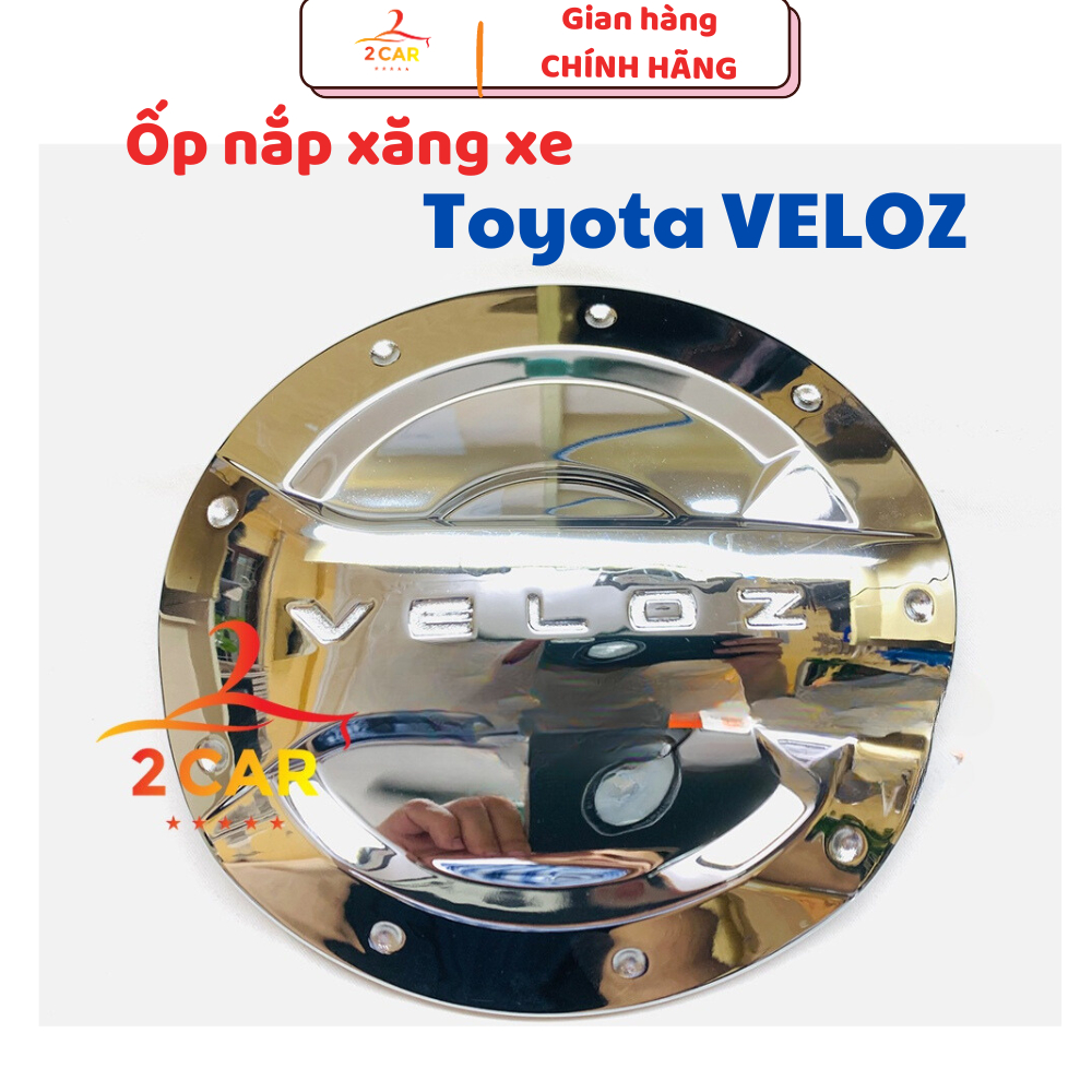 Ốp nắp bình xăng xe Toyota Veloz 2022- 2023-2024 Mạ Crom Sáng Bóng