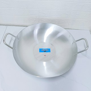 [CHÌNH HÃNG] CHẢO NHÔM 2 QUAI SÂU LÒNG SIÊU LỚN  DÀY TRƯỜNG THÀNH NHIỀU SIZE 38cm,40,42,44,46,48,50cm -HUNGHOME