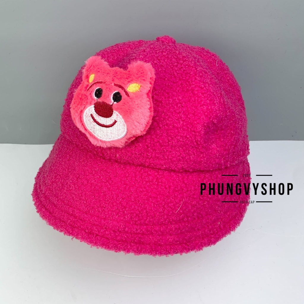 (SALE)Bé 2-5Tuổi/Vđ 52cm_Mũ lưỡi trai bucket tai bèo vành trai gái trẻ em phungvyshop-nón Lưỡi Che Nắng Vải Lông C Lotso