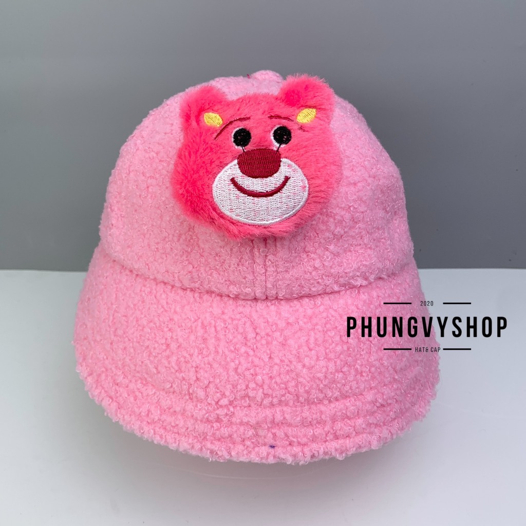 (SALE)Bé 2-5Tuổi/Vđ 52cm_Mũ lưỡi trai bucket tai bèo vành trai gái trẻ em phungvyshop-nón Lưỡi Che Nắng Vải Lông C Lotso
