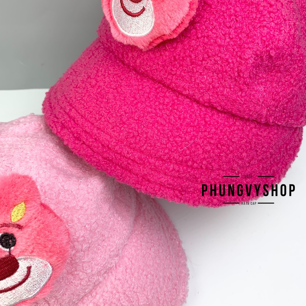 (SALE)Bé 2-5Tuổi/Vđ 52cm_Mũ lưỡi trai bucket tai bèo vành trai gái trẻ em phungvyshop-nón Lưỡi Che Nắng Vải Lông C Lotso