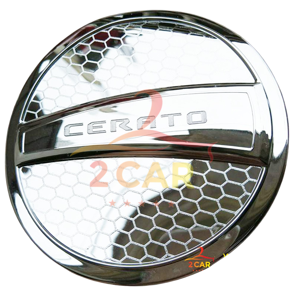 Ốp Nắp Bình Xăng Xe Kia Cerato 2014-2018, chất liệu nhựa ABS mạ crom cao cấp