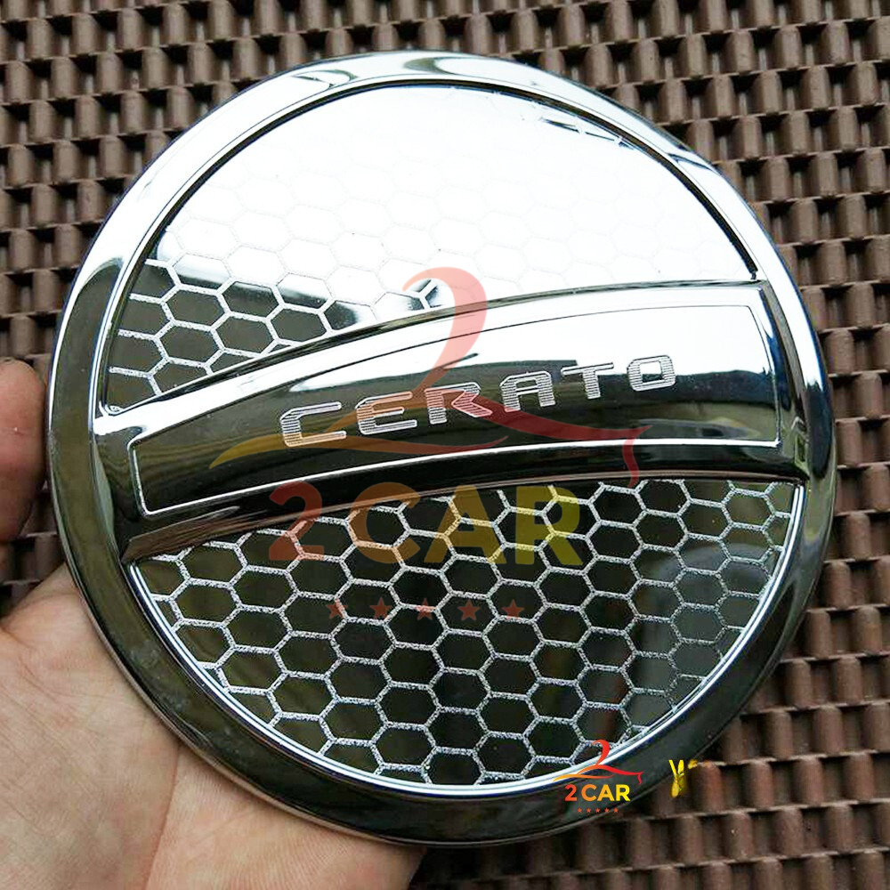 Ốp Nắp Bình Xăng Xe Kia Cerato 2014-2018, chất liệu nhựa ABS mạ crom cao cấp