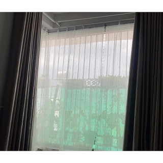 Rèm Dán, Vải Voan Gân Decor Trang Trí Xinh Xắn Tiện Lợi Cho Cửa Sổ Phòng Ngủ, Phòng Khách, Quán Cà Phê...