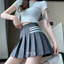 Chân Váy Tennis Ngắn Xếp Ly Thời Trang Nữ Cao Cấp Phối Viền Sọc Có Lót Quàn bên Trong Hàng Cao Cấp Siêu Đẹp [MY886]