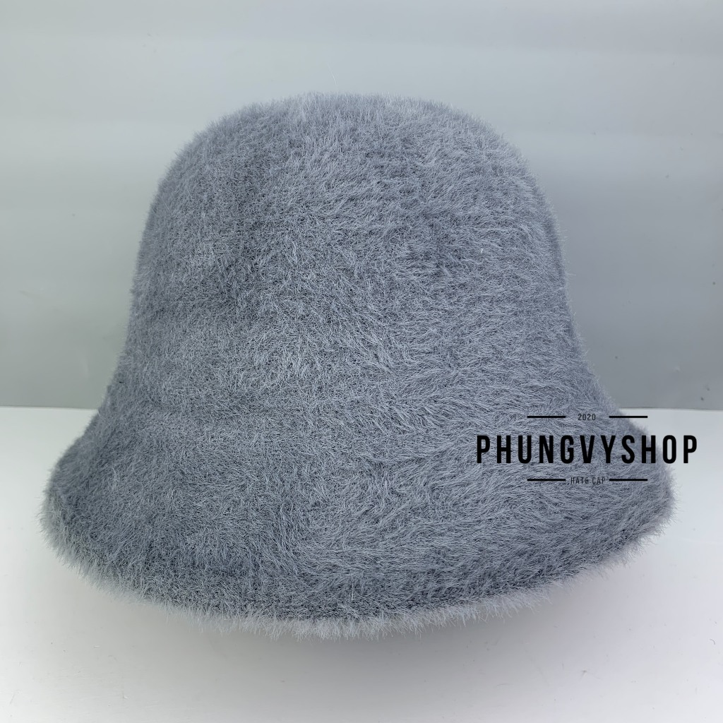 Mũ bucket cực hot unisex nam nữ mùa thu đông giữ ấm - LÔNG GECHA - nón tai bèo vành