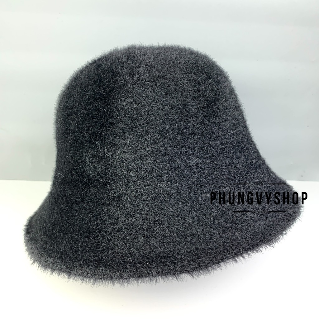 Mũ bucket cực hot unisex nam nữ mùa thu đông giữ ấm - LÔNG GECHA - nón tai bèo vành