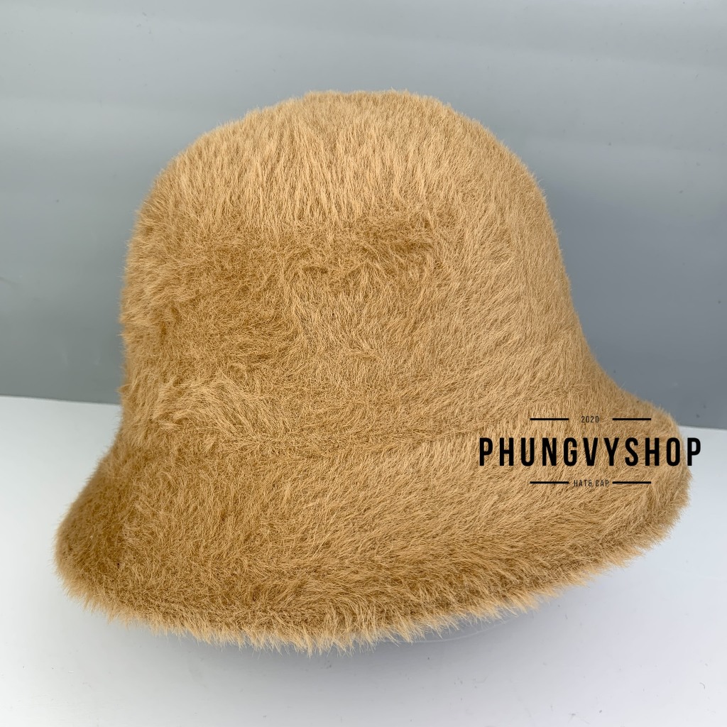 Mũ bucket cực hot unisex nam nữ mùa thu đông giữ ấm - LÔNG GECHA - nón tai bèo vành