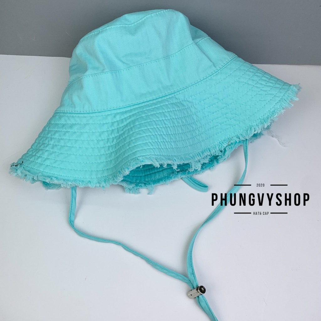 Mũ bucket tai bèo tua rua rách phong cách hàn quốc phungvyshop - BO tua JAC - nón vành