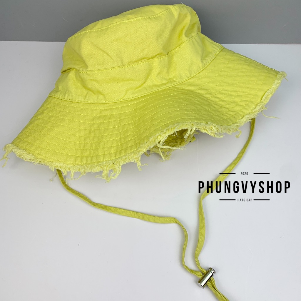 Mũ bucket tai bèo tua rua rách phong cách hàn quốc phungvyshop - BO tua JAC - nón vành