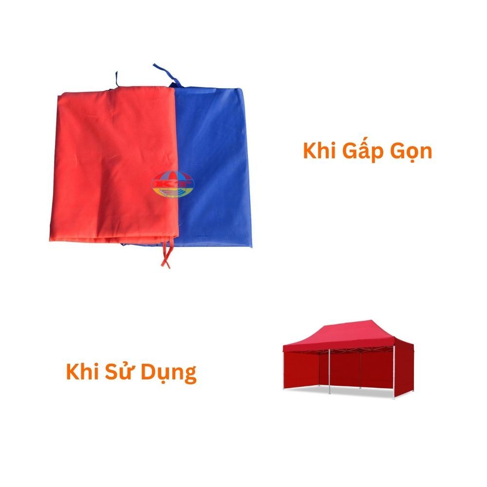 Tấm Bạt Quây Vải, Phủ Nhà Lều Bạt Di Động 3M x 3M Che Mưa, Che Nắng Xung Quanh (Không Bao Gồm Khung Và Bạt Mái)