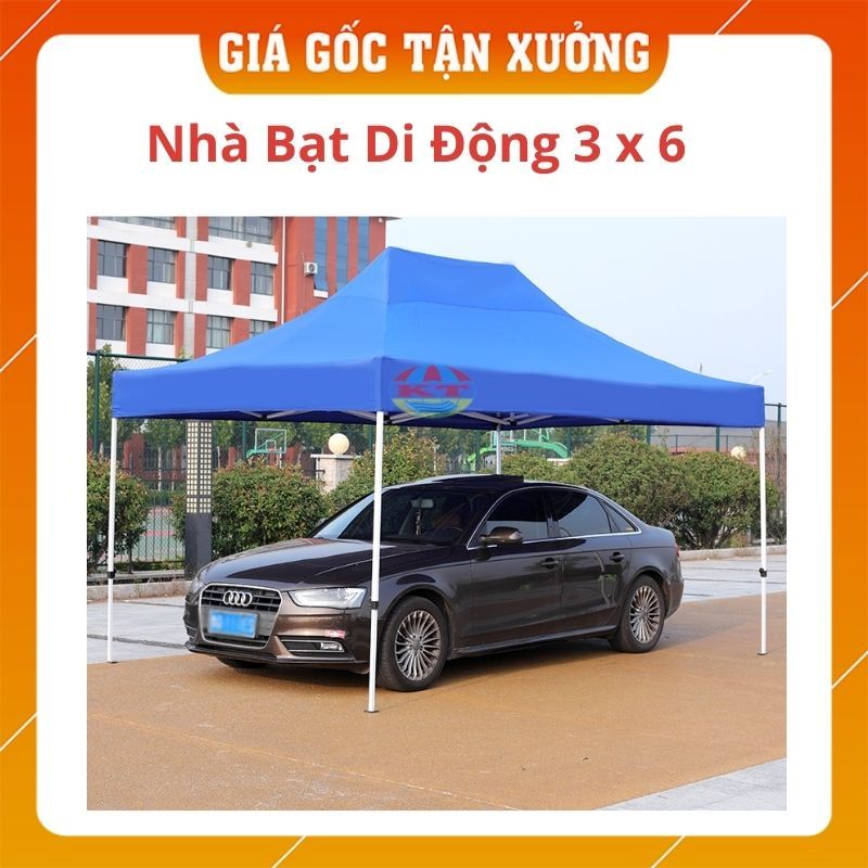[Hàng Cao Cấp - 46 Kg] Nhà Bạt Di Động 3M x 6M Che Nắng, Che Mưa Ngoài Trời, Khung Thép Sơn Tĩnh Điện Chống Rỉ