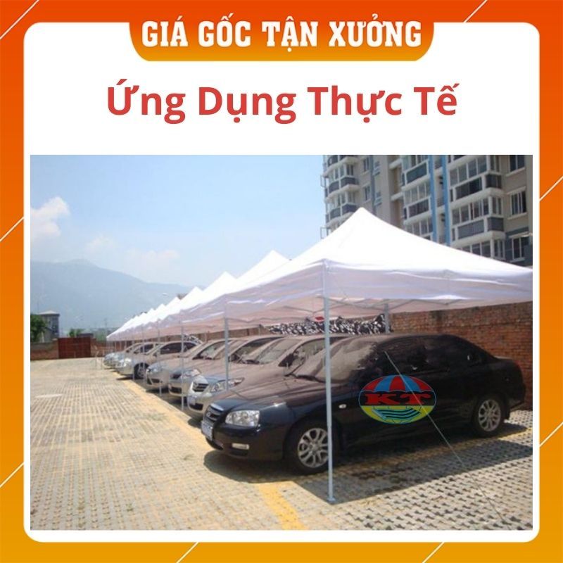 [Hàng Cao Cấp - 46 Kg] Nhà Bạt Di Động 3M x 6M Che Nắng, Che Mưa Ngoài Trời, Khung Thép Sơn Tĩnh Điện Chống Rỉ