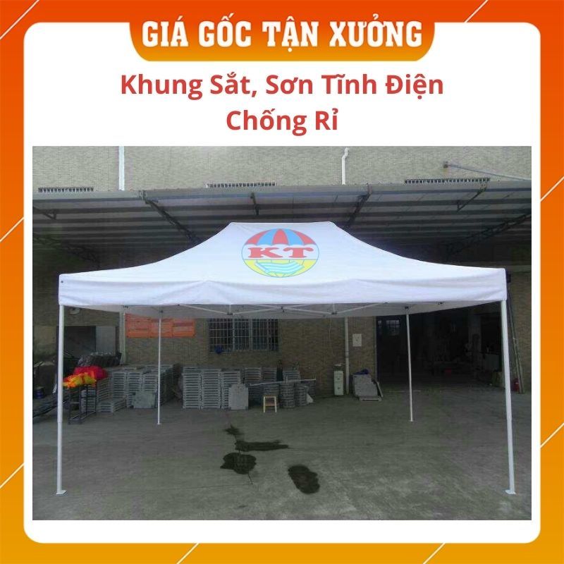 [Hàng Cao Cấp - 46 Kg] Nhà Bạt Di Động 3M x 6M Che Nắng, Che Mưa Ngoài Trời, Khung Thép Sơn Tĩnh Điện Chống Rỉ