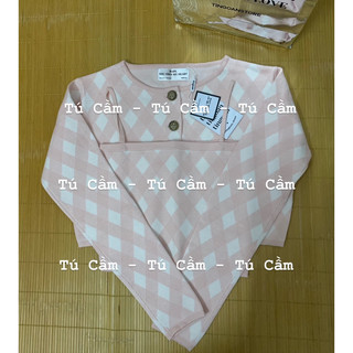 SET 2 ÁO KẺ CARO LOVE YOU BACK TÍ NGOAN (NEWTAG)