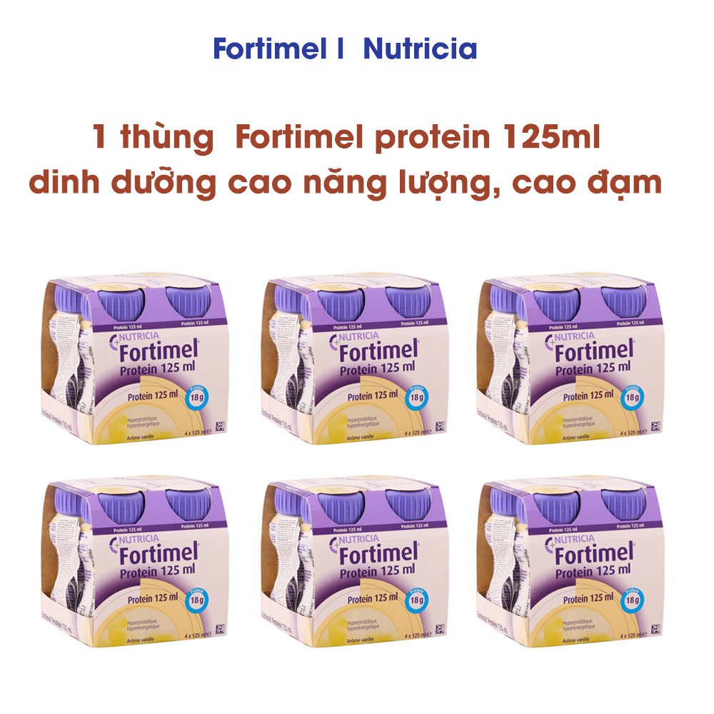 1 thùng Fortimel protein 125ml (6 lốc 24 chai) của hãng Nutricia ...