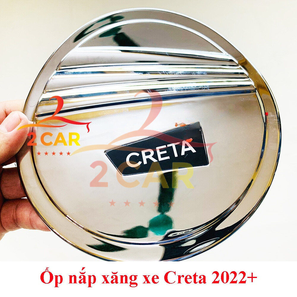 Ốp Tay nắm, Hõm cửa, chén cửa, nắp bình xăng Xe Hyundai Creta 2022 - 2026 Mạ Crom cao cấp