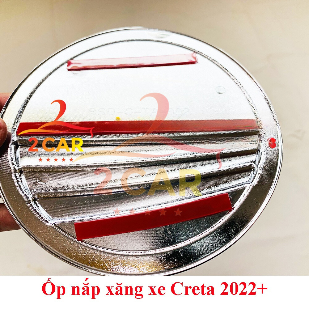Ốp Tay nắm, Hõm cửa, chén cửa, nắp bình xăng Xe Hyundai Creta 2022 - 2026 Mạ Crom cao cấp