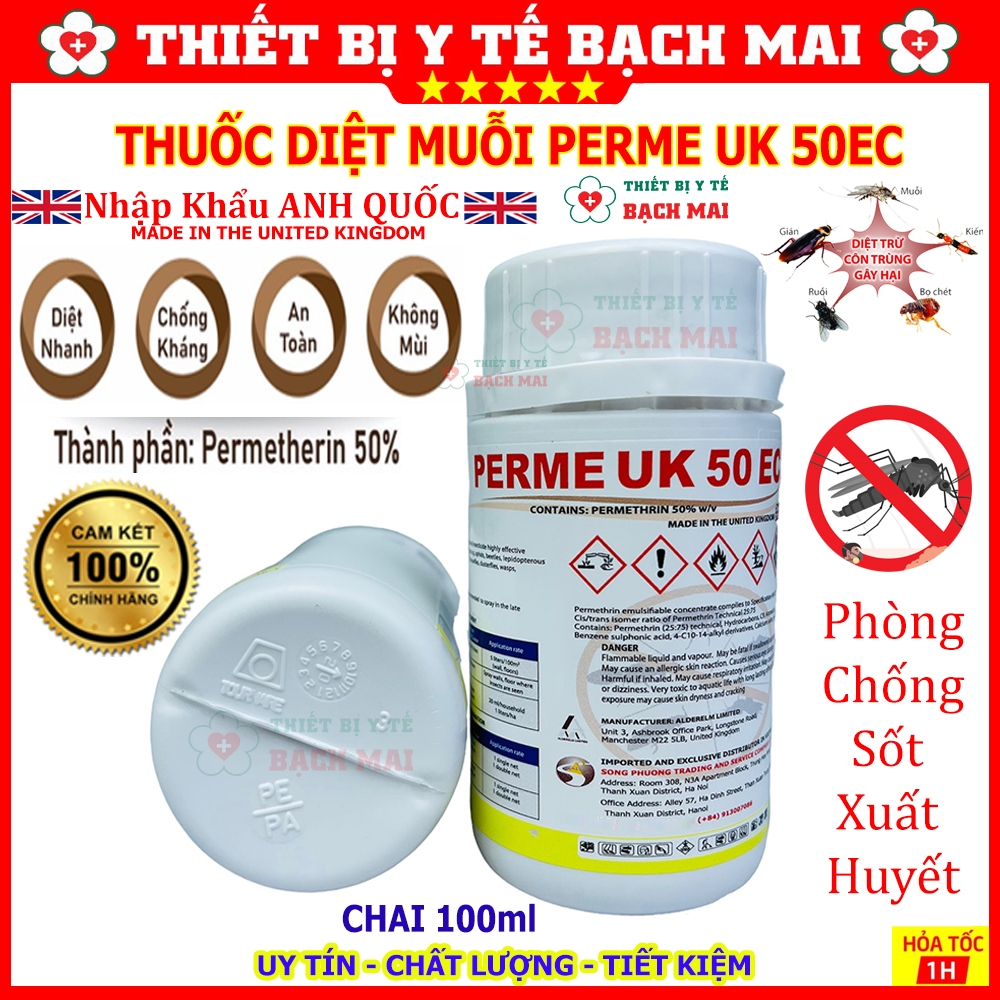 Thuốc Diệt Muỗi Perme UK 50EC 100ml Trong Phòng Chống Dịch Bệnh