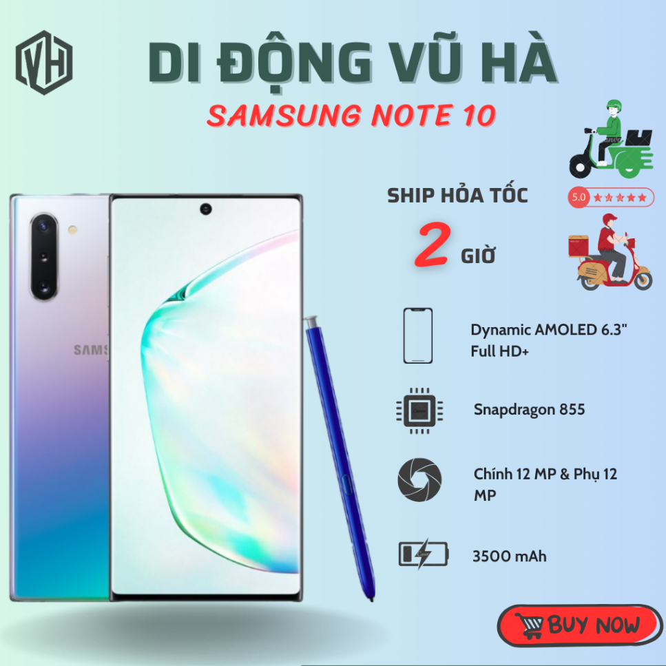 Điện thoại Samsung Note 10 bản mỹ 1sim ram 8/256 máy đẹp nguyên zin ...