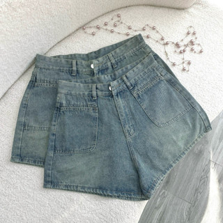Quần short jeans bigsize nữ dáng chữ A lưng cao ống rộng chất mềm không co giãn mặc đi học đi chơi có bigsize Q512
