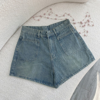 Quần short jeans bigsize nữ dáng chữ A lưng cao ống rộng chất mềm không co giãn mặc đi học đi chơi có bigsize Q512