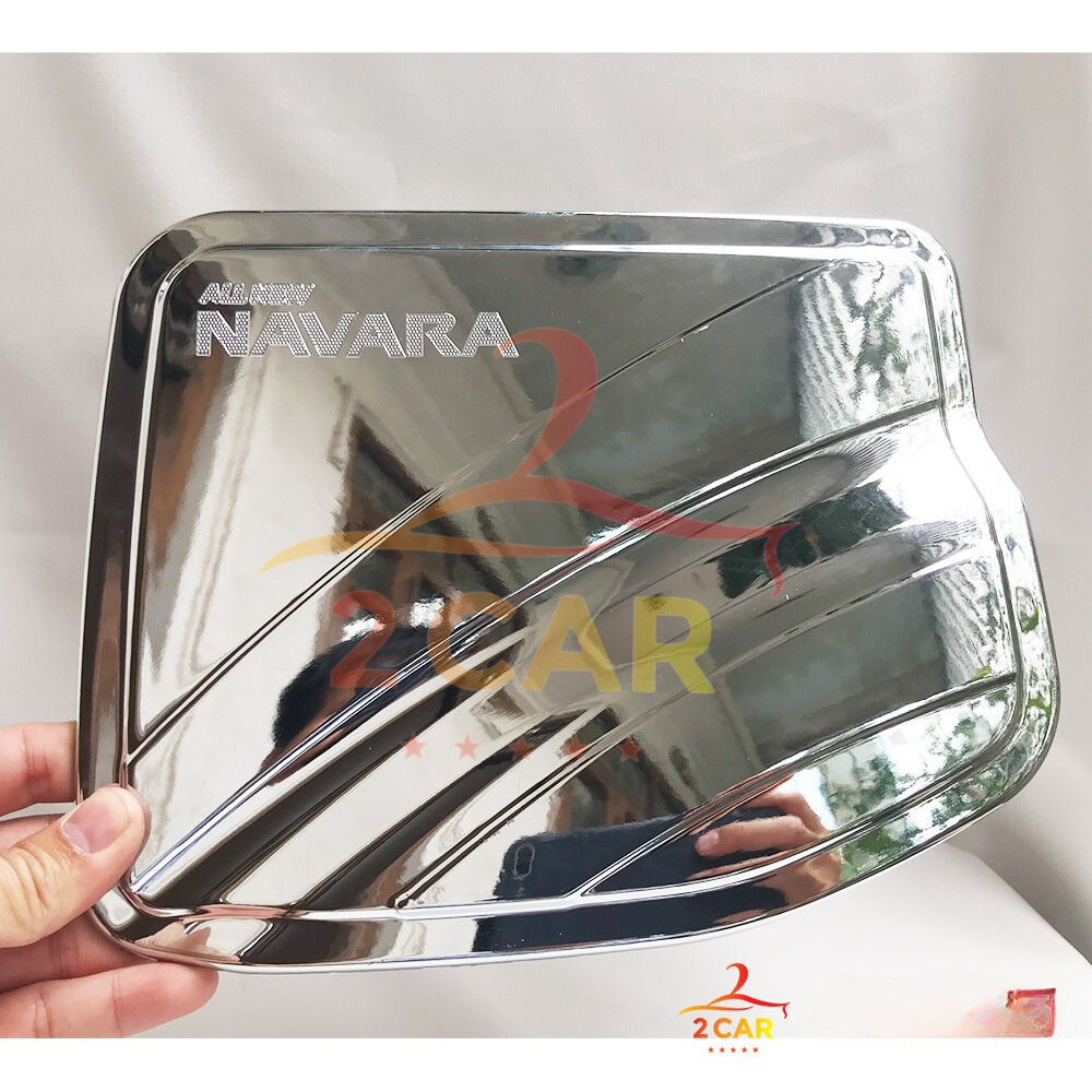Ốp Nắp Bình Xăng Xe Nissan Navara 2015 - 2021, 2022 - 2025 mạ Crom cao cấp