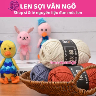 Len Milk Cotton mác đen (cuộn 50gr)