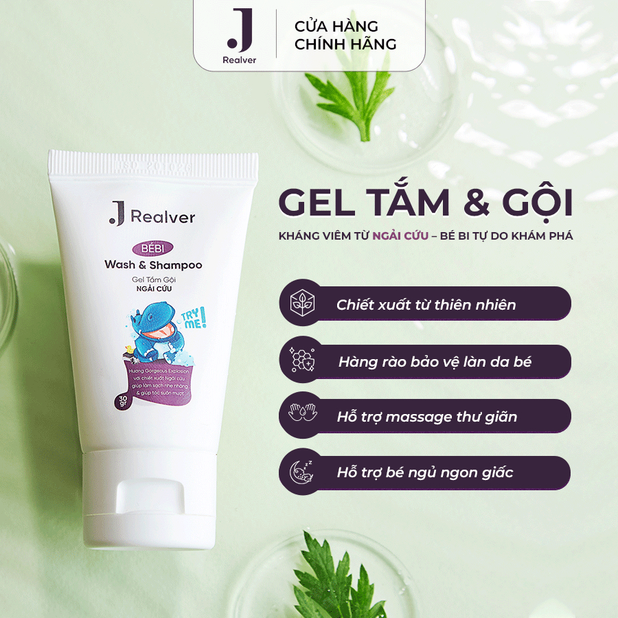 Combo 2 gel tắm gội cho bé 30g - Hương Angel Breath & Gorgeous Explosion, dịu nhẹ từ ngải cứu
