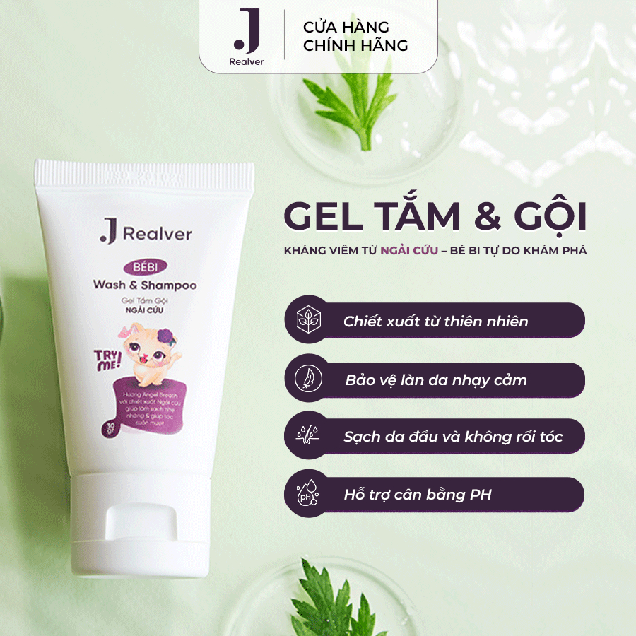 Combo 2 gel tắm gội cho bé 30g - Hương Angel Breath & Gorgeous Explosion, dịu nhẹ từ ngải cứu