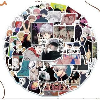 Set combo 50 miếng dán sticker Hoạt hình anime Chú Thuật Hồi Chiến Jujutsu Kaisen chống thấm nước dán nón mũ bảo hiểm