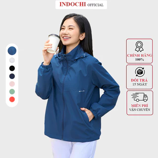 Áo khoác gió nữ 3C+ INDOCHI cao cấp chống nước chống gió, giữ ấm tốt, kháng bụi tốt - AKG012