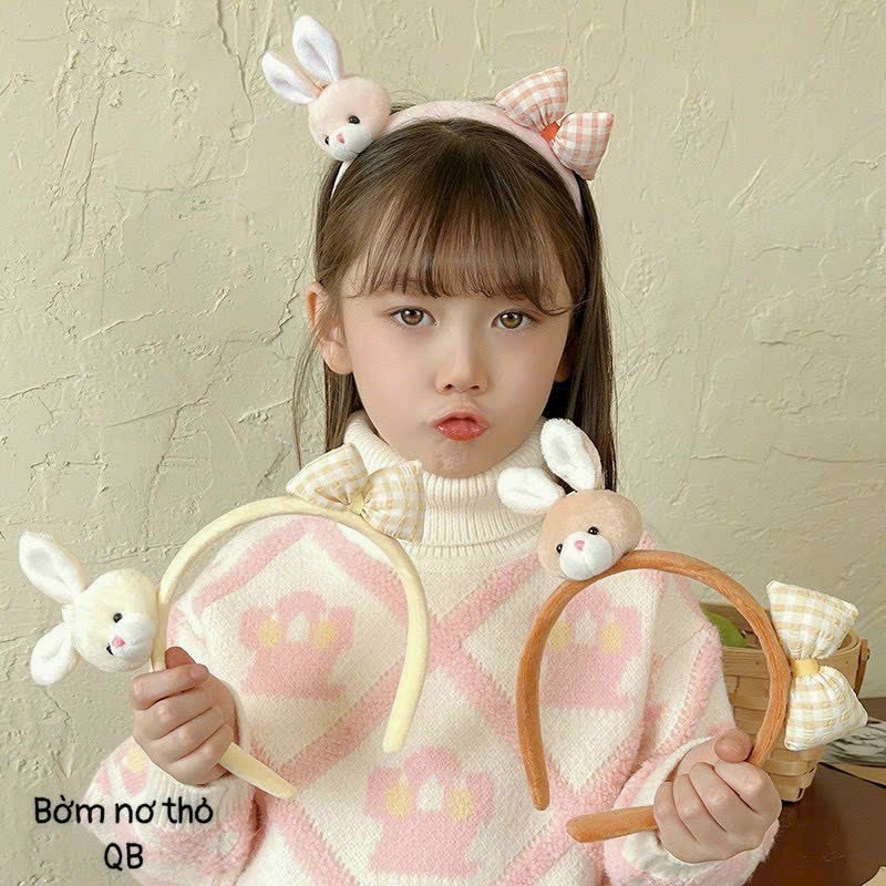 Bờm Tóc,Băng ĐôTóc Hình Thỏ Nơ Xinh Xắn Cho Bé Gái Phong Cách Hàn Quốc Phụ Kiện Tóc Nữ Empoli