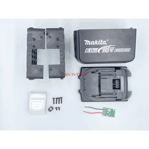 Vỏ pin Makita 18V 3 Hàng 15 cell pin 18650 Kèm phụ kiện Ốc vít và Tem