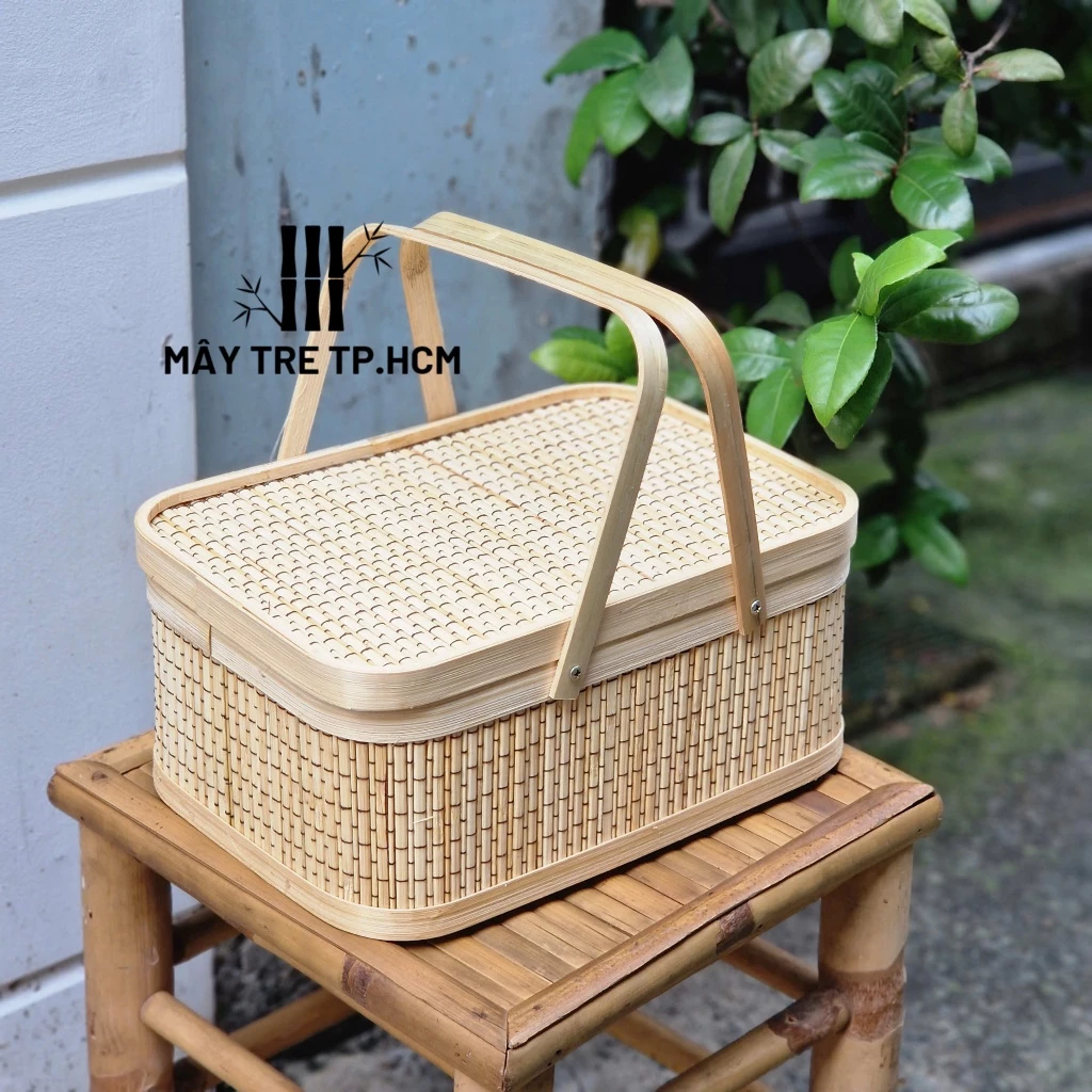 Hộp quà mây tre, hộp quà thủ công, hộp quà tặng, giỏ tre hộp quà tặng các dịp lễ tết
