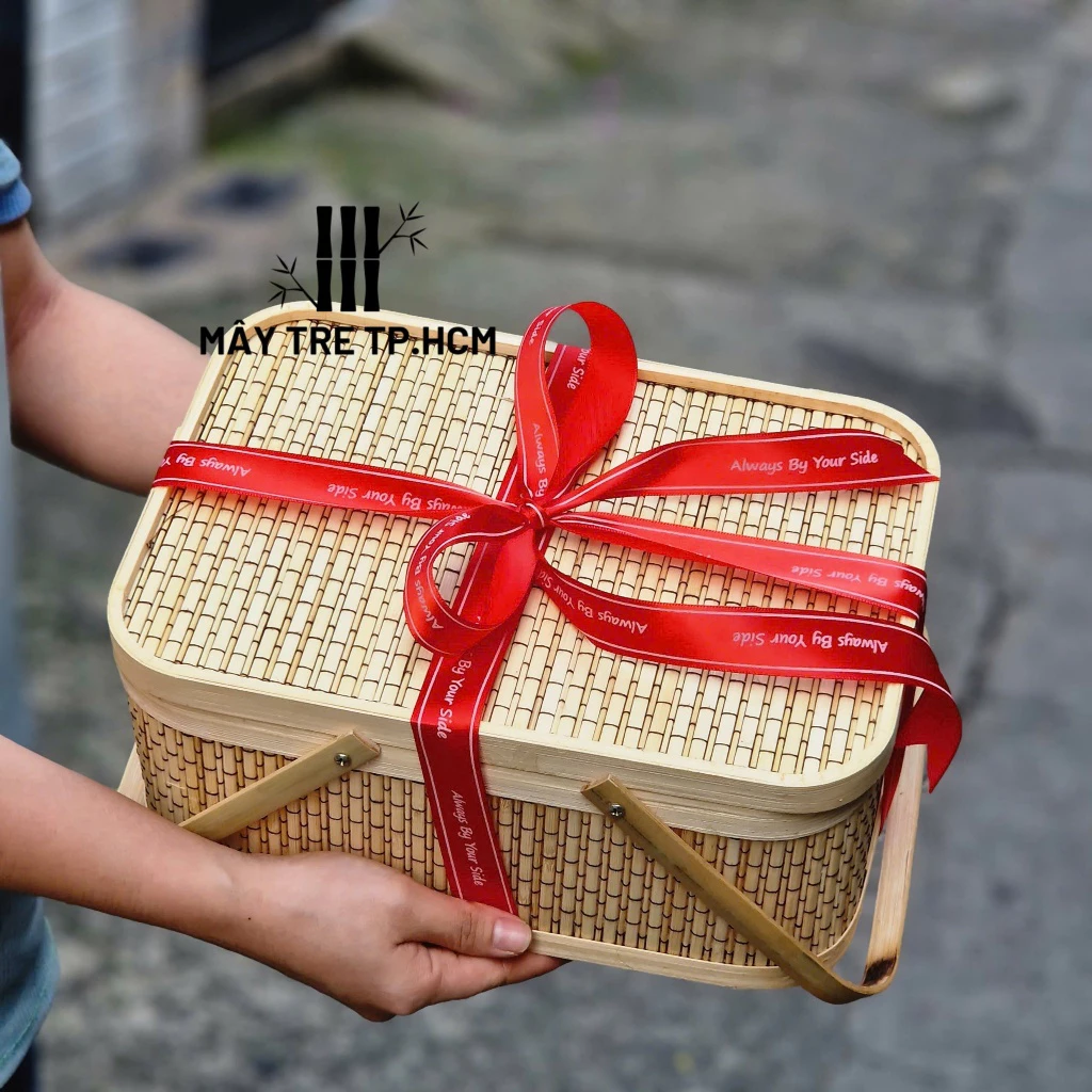 Hộp quà mây tre, hộp quà thủ công, hộp quà tặng, giỏ tre hộp quà tặng các dịp lễ tết