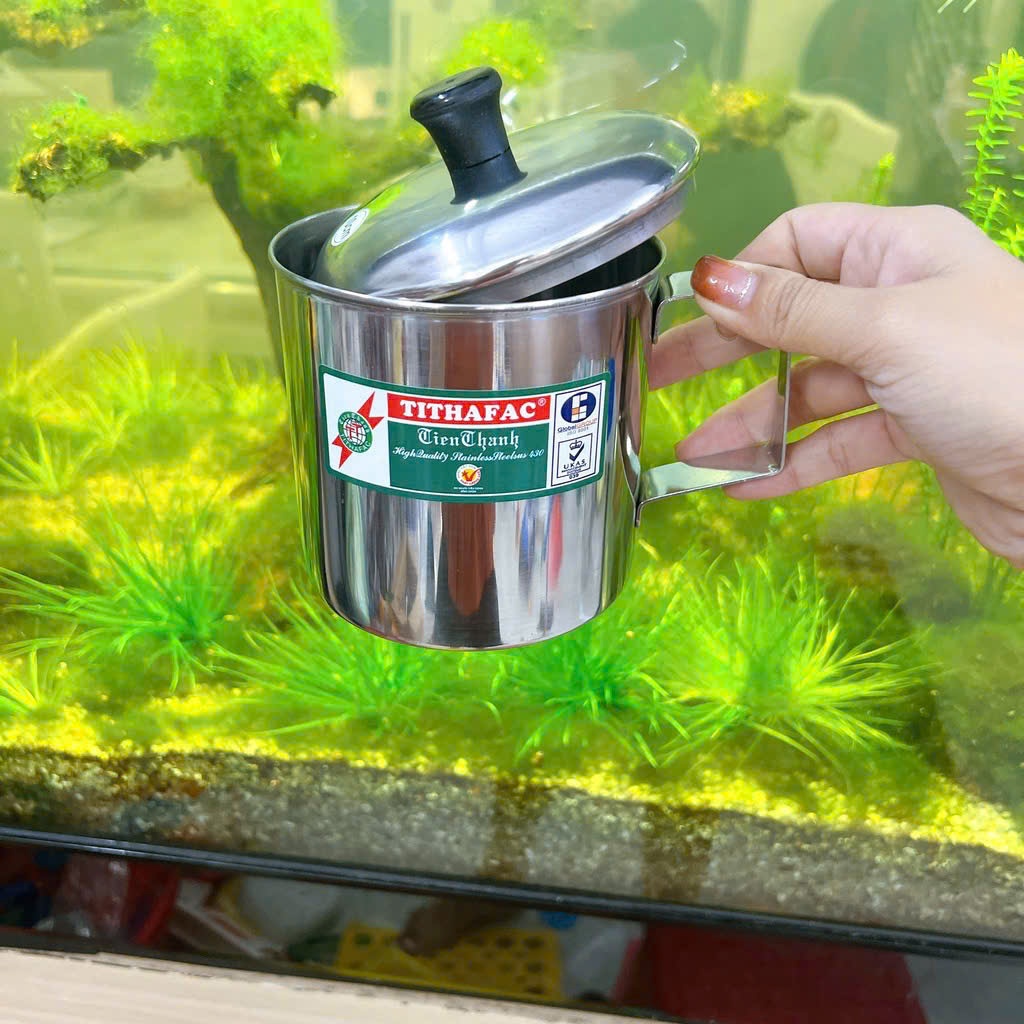 Cốc uống nước bằng inox có nắp Tithafac đủ size từ (8cm-14cm) - Ca inox đủ size sử dụng tiện lợi phù hợp cho gia đình.